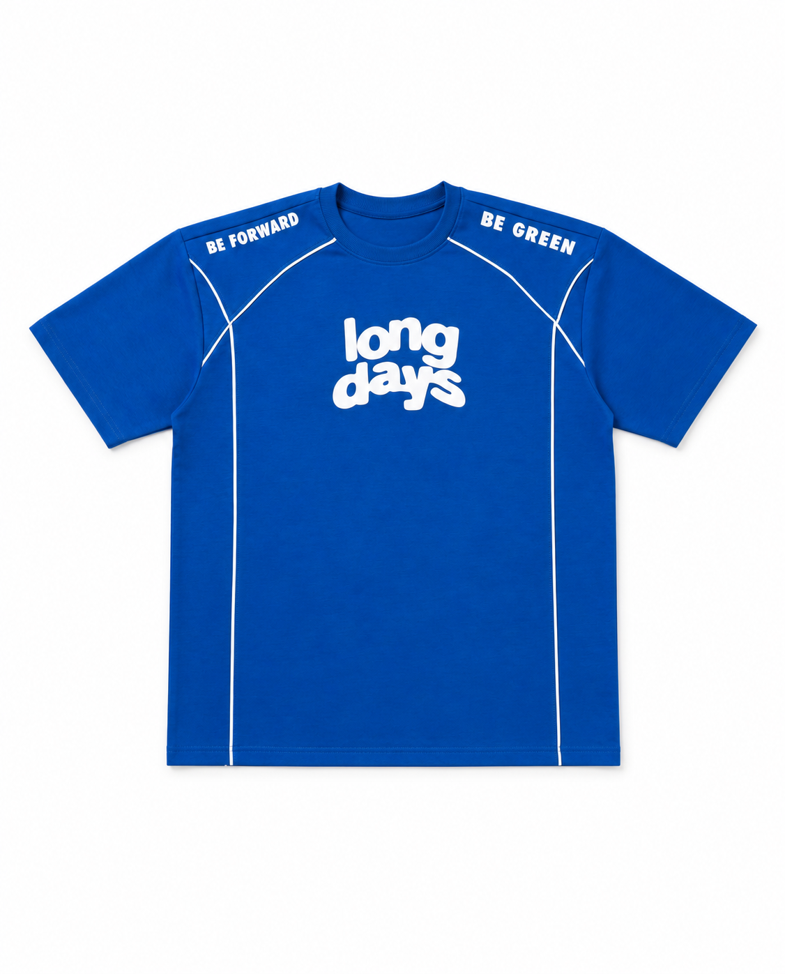 Long Days cobalt blue Signature tee